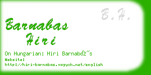 barnabas hiri business card